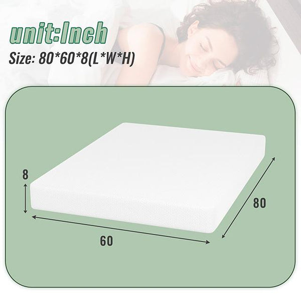 Coreopsis 8" Queen Memory Foam Wave Comfort