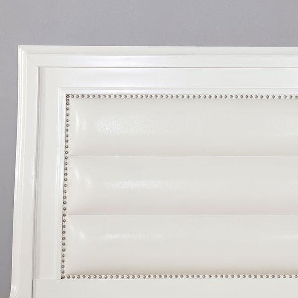 Golva E.King & Queen Bed White & Silver