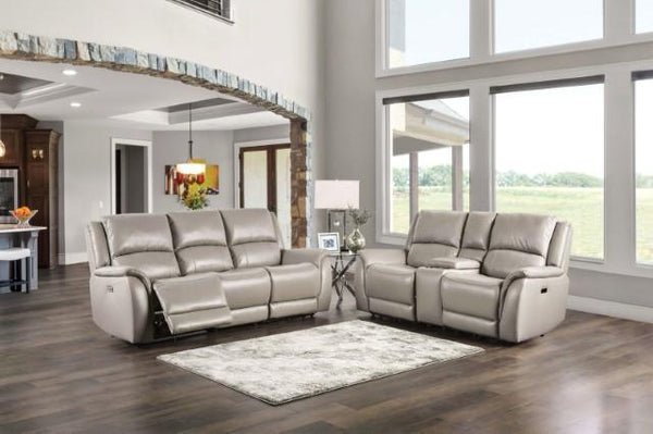 GORGIUS Power Loveseat, Light Gray