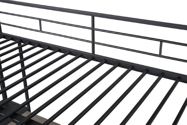 Cybill Full Loft Bed White, Silver, & Black