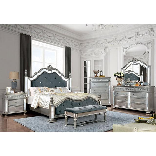 Azha Silver/Gray Cal.King & Queen Bed