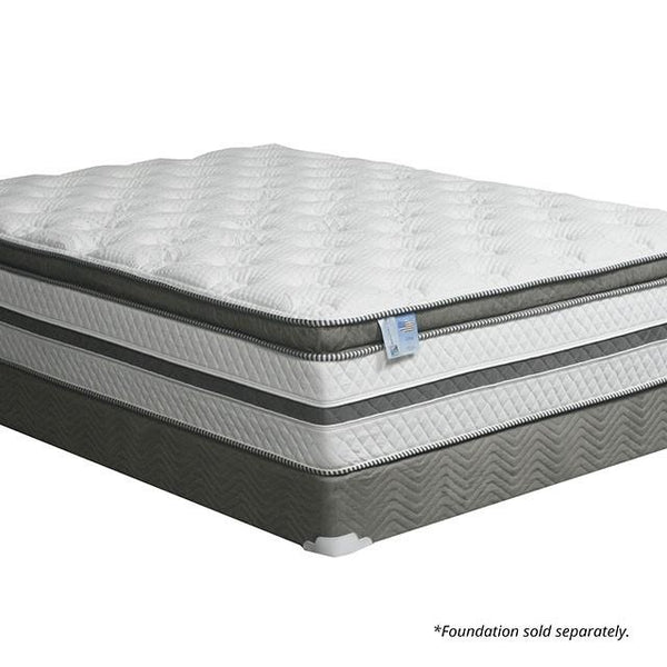 SIDDALEE White/Gray 16" Euro Pillow Top Mattress, Full