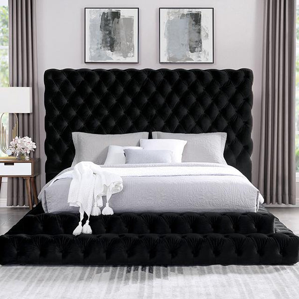 STEFANIA E.King & Queen Bed, Black & Gray