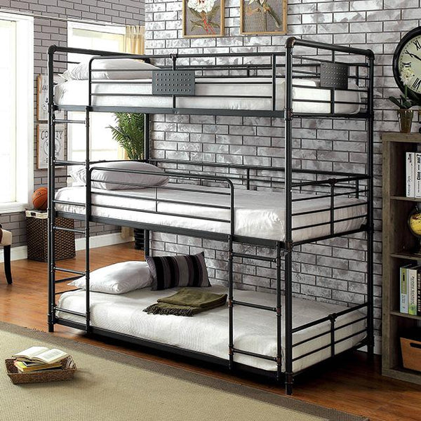 Olga I Antique Black Full/Full Bunk Bed