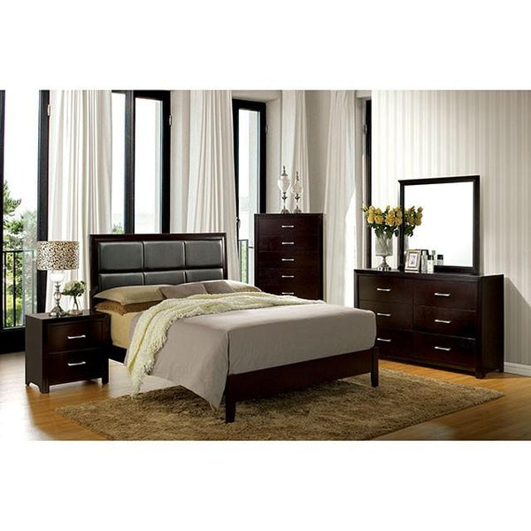 JANINE Espresso Cal.King & E.King Bed