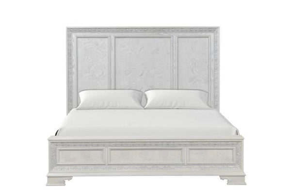 Stella Mia E.King & Queen Bed White & White