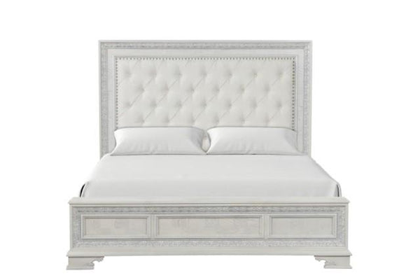 Stella Mia E.King & Queen Bed White & White
