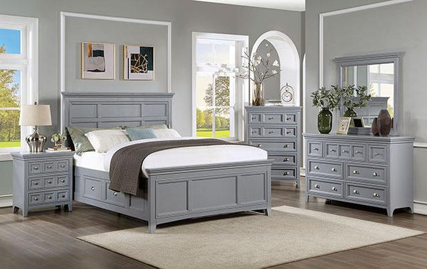 CASTLILE Queen Bed, Gray