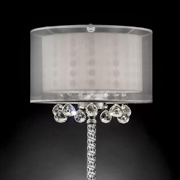 30"H Table Lamp, Hanging Crystal