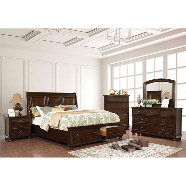 Castor Brown Cherry Queen Bed