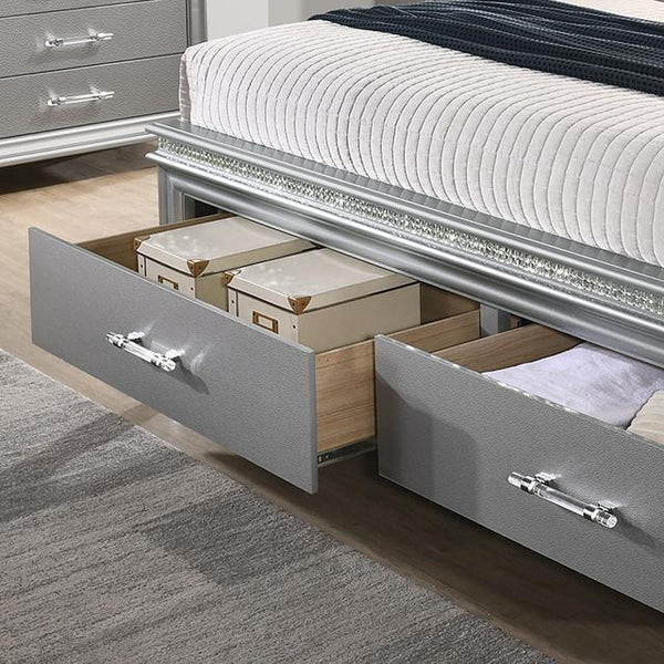 MADDIE E.King Bed, Silver