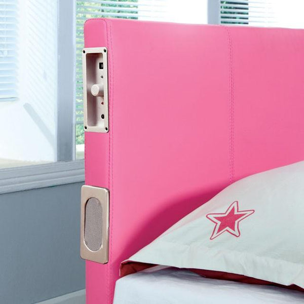 Evans Bed Espresso & Pink