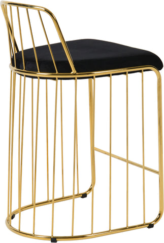 Gio Black Velvet Stool