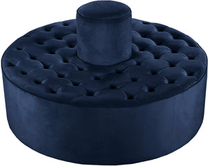 Banquet Navy Velvet Ottoman/Bench image