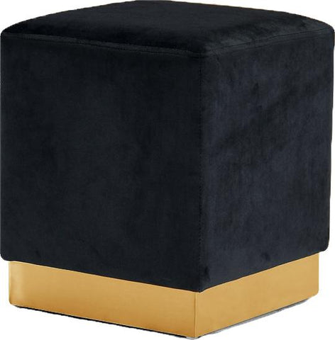 Jax Black Velvet Ottoman/Stool image