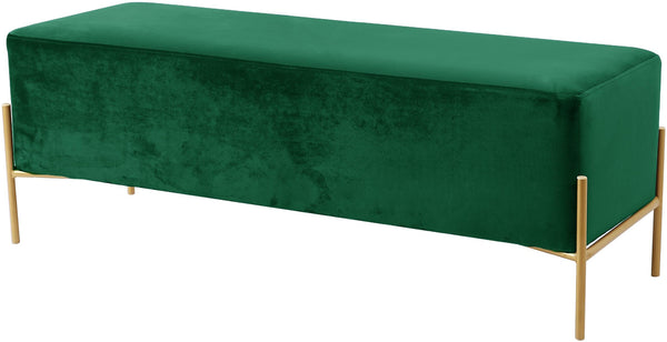 Isla Green Velvet Bench image