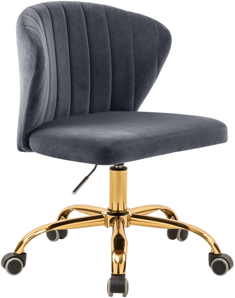 Finley Grey Velvet Office Chair