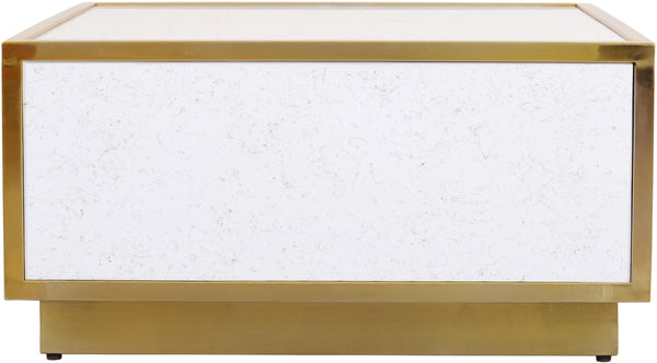 Glitz White Faux Marble Coffee Table