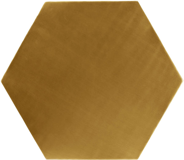 Hexagon Brushed Gold End Table