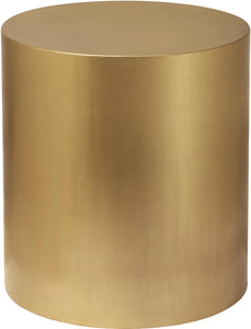 Cylinder Brushed Gold End Table image