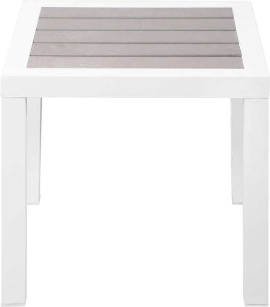 Nizuc Grey manufactured wood Outdoor Patio Aluminum End Table