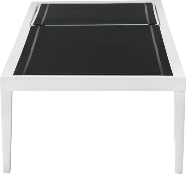 Nizuc Black Mesh Waterproof Fabric Outdoor Patio Aluminum Mesh Chaise Lounge Chair