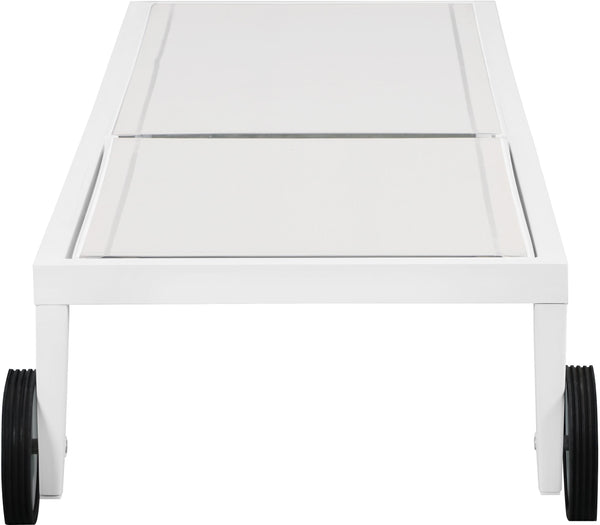 Nizuc White Mesh Waterproof Fabric Outdoor Patio Aluminum Mesh Chaise Lounge Chair