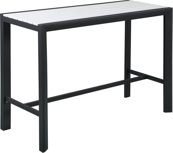 Nizuc White manufactured wood Outdoor Patio Aluminum Rectangle Bar Table