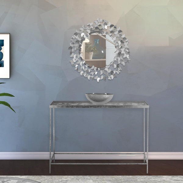Butterfly Silver Console Table