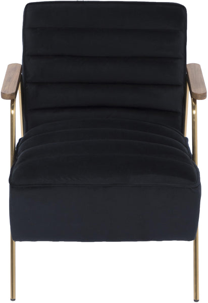 Woodford Black Velvet Accent Chair