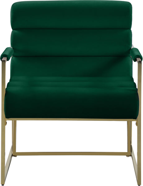 Wayne Green Velvet Accent Chair