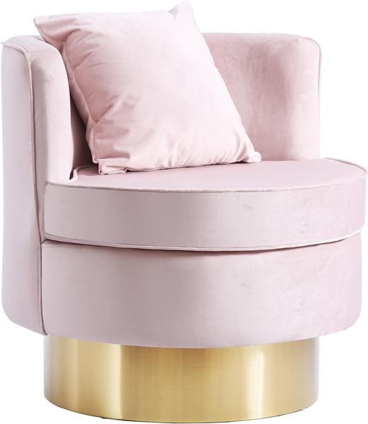 Kendra Pink Velvet Accent Chair