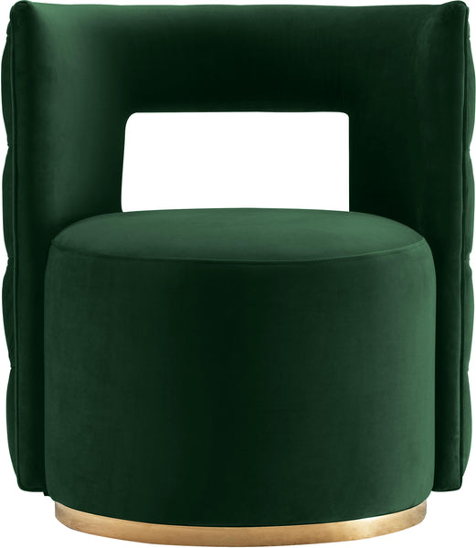 Theo Green Velvet Accent Chair