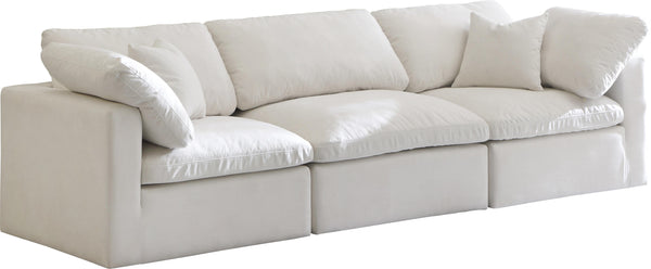 Plush Cream Velvet Standard Cloud Modular Sofa image