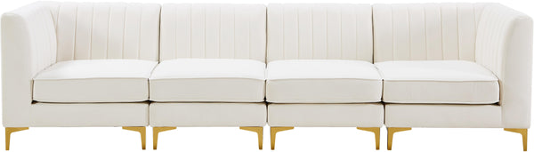 Alina Cream Velvet Modular Sofa