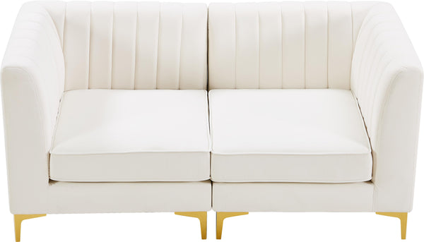 Alina Cream Velvet Modular Sofa