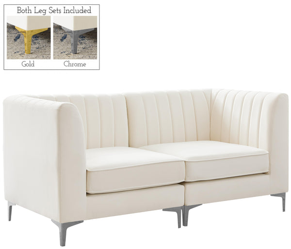 Alina Cream Velvet Modular Sofa