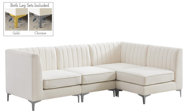 Alina Cream Velvet Modular Sectional