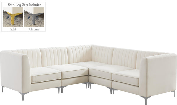 Alina Cream Velvet Modular Sectional