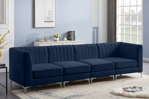 Alina Navy Velvet Modular Sofa