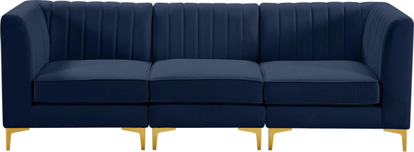 Alina Navy Velvet Modular Sofa