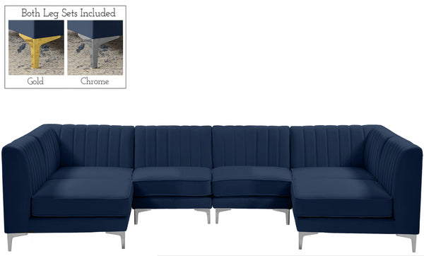 Alina Navy Velvet Modular Sectional