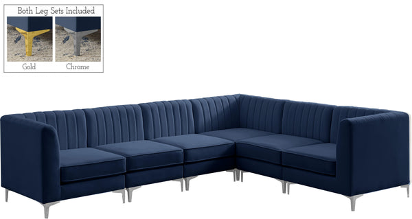 Alina Navy Velvet Modular Sectional