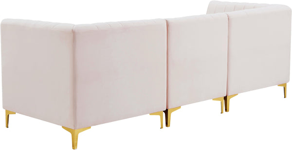 Alina Pink Velvet Modular Sectional