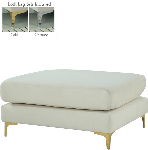 Julia Cream Velvet Modular Ottoman image