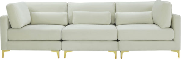 Julia Cream Velvet Modular Sofa (3 Boxes)