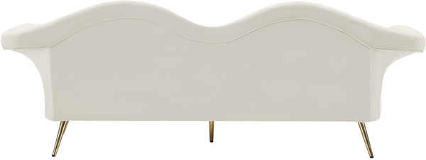 Lips Cream Velvet Sofa