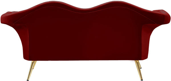 Lips Red Velvet Loveseat