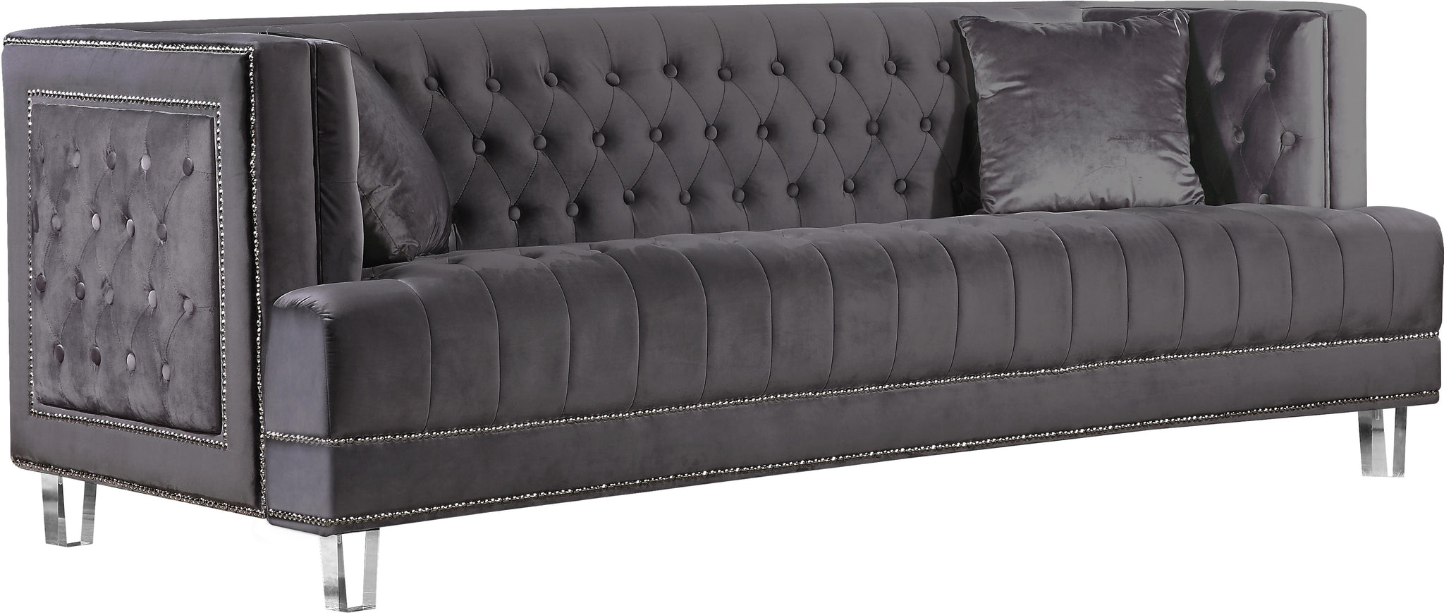 Lucas Grey Velvet Sofa image