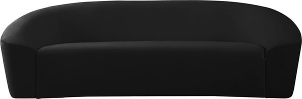 Riley Black Velvet Sofa